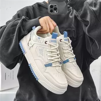 Мужская обувь, дышащие кроссовки, модные универсальные кроссовки, модная повседневная обувь 39 синий/бежевый