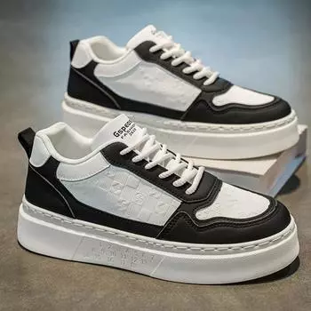 Мужская обувь Дышащие маленькие белые туфли Мужские студенческие модные спортивные туфли на платформе Повседневные туфли для сноубординга Модная обувь 39