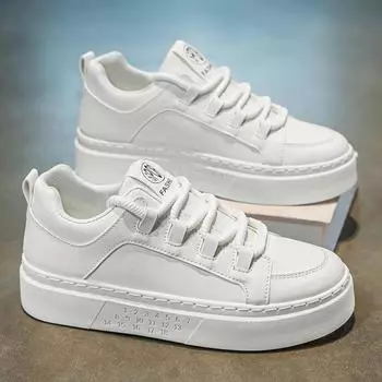 Мужская обувь Дышащие маленькие белые туфли Мужская модная спортивная обувь на платформе Повседневная обувь для сноубординга Мужская 39