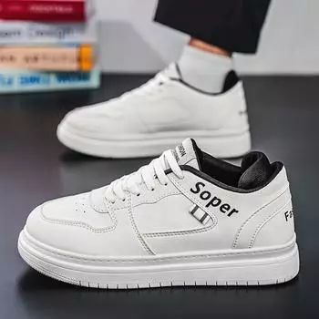 Мужская обувь Дышащие маленькие белые туфли Мужская трендовая спортивная обувь на платформе Повседневная обувь для сноуборда Модная обувь 39