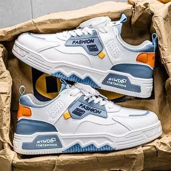 Мужская обувь Дышащие маленькие белые туфли Мужская трендовая спортивная обувь на платформе Повседневная обувь для сноуборда Модная обувь 39