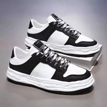 Мужская обувь Дышащие маленькие белые туфли Мужские студенческие модные спортивные туфли на платформе Повседневные туфли для сноубординга Модная обувь 39