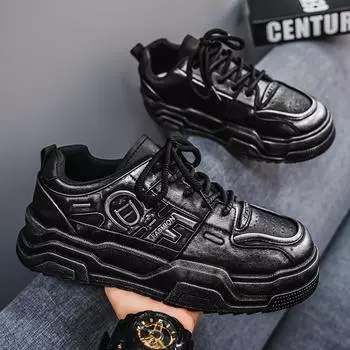 Мужская обувь Дышащие маленькие белые туфли Мужская трендовая спортивная обувь на толстой подошве, увеличивающая рост Повседневная обувь для сноуборда Модная обувь 39