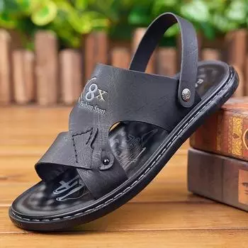 Мужская обувь FashionBrand для отдыха на открытом воздухе, водонепроницаемая пляжная обувь для плавания, подошва ручной работы, мужские сандалии для кемпинга и рыбалки, бесплатная доставка 38