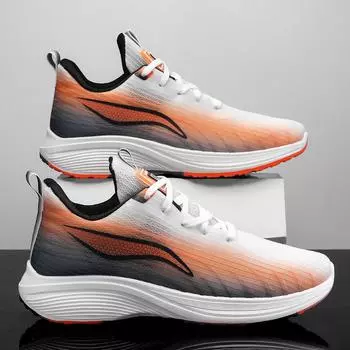 Мужская обувь Flying Mesh Travel, повседневная обувь, весенние и осенние низкие кроссовки для бега, кроссовки для мужчин 36 оранжевый