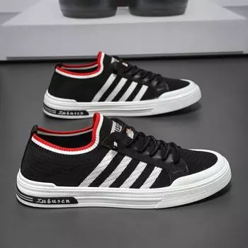 Мужская обувь Flyknit, новинка 2024 года, весенняя дышащая мужская обувь, обувь для доски 39