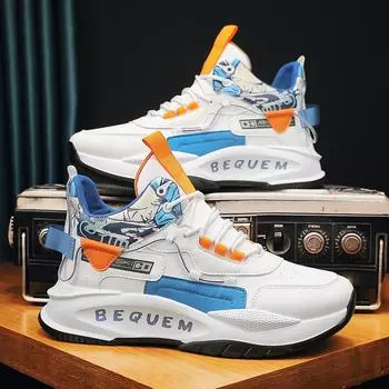 Мужская обувь Four Seasons New Sneakers Fashion Мужская повседневная обувь Корейская версия Подростковые трендовые кроссовки 39