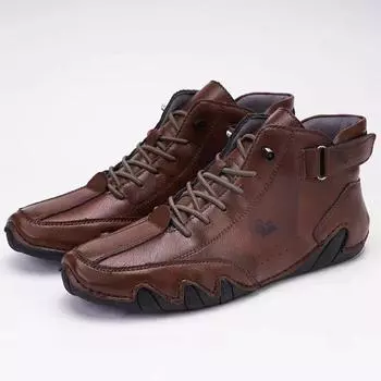 Мужская обувь. Хлопковая обувь. Мужская повседневная обувь. Зимняя утолщенная обувь из плюша. Мужские ботинки. 48 чёрный