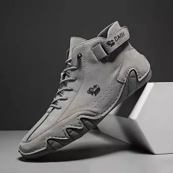 Мужская обувь. Хлопковая обувь с высоким берцем. Мужская повседневная обувь. Зимняя утепленная обувь с мягкой подкладкой. Ботинки martin. Мужские модели. 48 чёрный