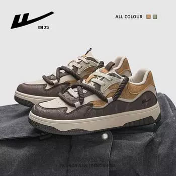 Мужская обувь Huili, модная, контрастного цвета, повседневная обувь для сноуборда, универсальная, белая обувь для мужчин 39 зелёный