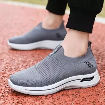 Мужская обувь импортная торговля весна и лето новые повседневные туфли с мягкой подошвой большие размеры модная спортивная обувь дышащая и универсальная однопедальная ленивая обувь 39 чёрный