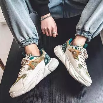 Мужская обувь Internet Celebrity, летняя, дышащая, мужская, спортивная, сетчатая, на высокой платформе, кроссовки со шнуровкой, теннисные туфли для мужчин 39 синий