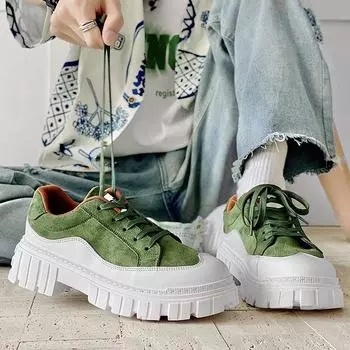 Мужская обувь Интернет знаменитости талант 2025 осень новые деловые туфли низкие кожаные туфли молодежная повседневная обувь 39 зелёный