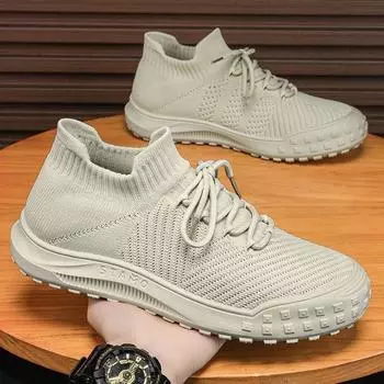 Мужская обувь из дышащей сетки и кроссовки для бега для студентов, лето 2024 г., новинка 40 чёрный