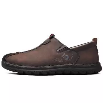 Мужская обувь из кожи ручной работы, большие размеры, мужские мокасины, качественная повседневная кожаная обувь, мужская обувь на плоской подошве, горячая распродажа, мокасины мужские 38 чёрный