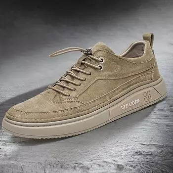 Мужская обувь из натуральной кожи, эластичные мужские кроссовки, мокасины, мужские кроссовки с мягкими пуговицами, высококачественная брендовая официальная обувь для мужчин в стиле ретро 37 верблюд