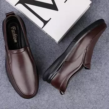 Мужская обувь из натуральной кожи, деловые туфли, лоферы, черные туфли с круглым носком, оксфорды, дышащие, формальные, свадебные туфли, дышащие 37