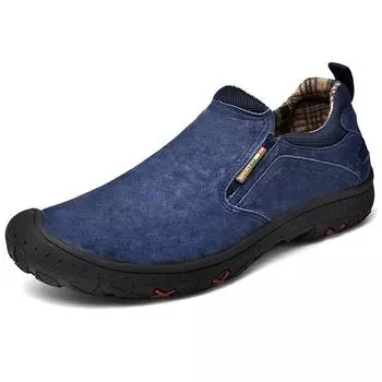 Мужская обувь из натуральной кожи для походов на открытом воздухе, обувь для прогулок, мужская обувь 38 синий