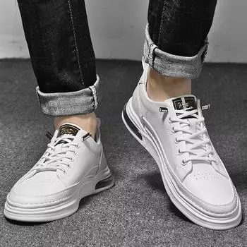 Мужская обувь из натуральной кожи для отдыха на природе, мужская повседневная обувь, классическая школьная обувь для ходьбы, нескользящая обувь для скейтбординга, мужская обувь для скейтбординга 38