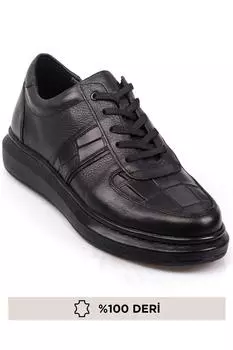 Мужская обувь из натуральной кожи, кожаные туфли на высокой подошве с прошивкой