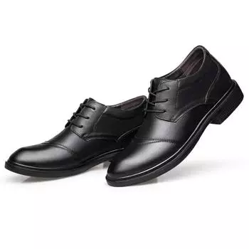 Мужская обувь из натуральной кожи. Модные кроссовки на шнуровке. Мужские итальянские дизайнерские туфли на плоской подошве из натуральной кожи. Роскошная деловая обувь. 36 чёрный