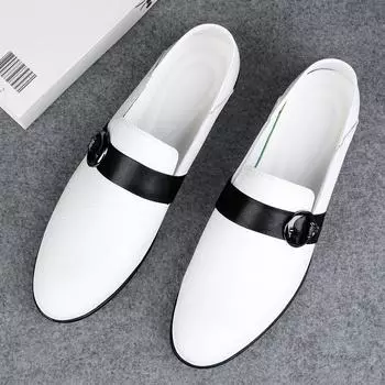 Мужская обувь из натуральной кожи, офисная, мужская, формальная, свадебная, монки, туфли на плоской подошве, дышащая, оксфордская обувь 37 бежевый