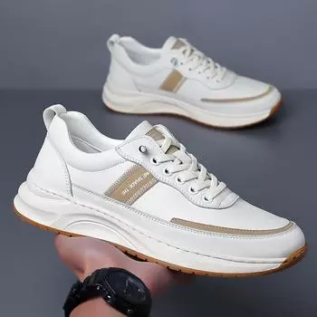 Мужская обувь из натуральной кожи Повседневная обувь Классика Слипоны для работы Бизнес Офис Вождение Мягкие кроссовки Универсальная обувь для мужчин 6.5