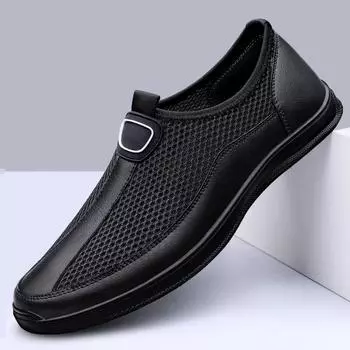 Мужская обувь из натуральной кожи, повседневная летняя итальянская мужская обувь, брендовые дышащие мужские мокасины, дизайнерская мужская сетчатая обувь, Chaussure Homme 6