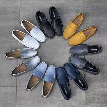 Мужская обувь из натуральной кожи, роскошные формальные повседневные туфли на плоской подошве, мужские мокасины, мужские дышащие туфли-лодочки без застежек, большие размеры 38-49 38