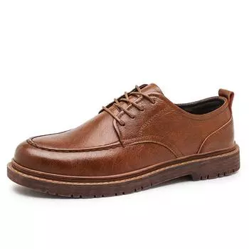 Мужская обувь из натуральной кожи ручной работы. Удобная повседневная кожаная обувь. Мокасины. Мужская обувь на плоской подошве. 38 коричневый