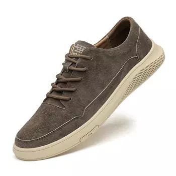 Мужская обувь из натуральной кожи в британском стиле, трендовая удобная повседневная обувь, уличные мужские кроссовки, мокасины, мужская обувь на плоской подошве 36 хаки