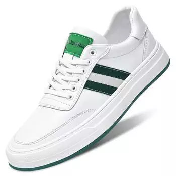 Мужская обувь из натуральной кожи в британском стиле, трендовая удобная повседневная обувь, мокасины, мужская обувь на плоской подошве 38 белый