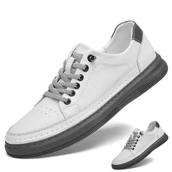 Мужская обувь из натуральной кожи в британском стиле, трендовая удобная повседневная обувь, мокасины, мужская обувь на плоской подошве 38 чёрный