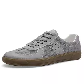 Мужская обувь из натуральной кожи в британском стиле, трендовая удобная повседневная обувь, уличные мужские кроссовки, мокасины, мужская обувь на плоской подошве 37 бежевый