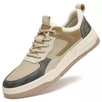 Мужская обувь из натуральной кожи в британском стиле, трендовая удобная повседневная обувь, мокасины, мужская обувь на плоской подошве 38 песочный