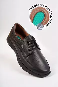 Мужская обувь из натуральной кожи, зимняя прогулочная обувь с гелевым каблуком на ортопедическом каблуке