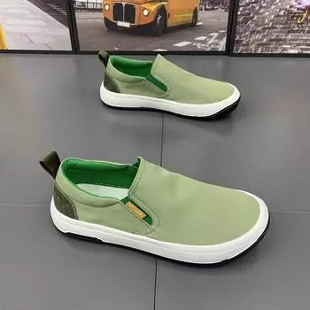 Мужская обувь из парусины 2024 года, новая осенняя дышащая повседневная универсальная мужская тканевая обувь, ленивая обувь с одной педалью в стиле старого Пекина 39 чёрный