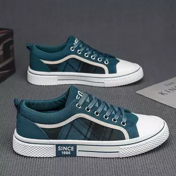 Мужская обувь из парусины с низким верхом 2025 года, новая весенняя дышащая студенческая тканевая обувь, модная универсальная летняя повседневная обувь для серфинга 39