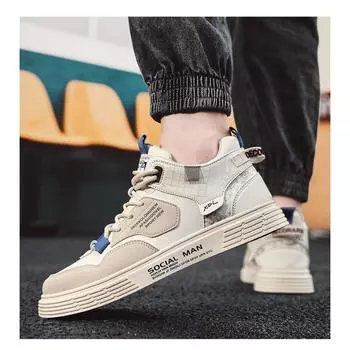 Мужская обувь из парусины с высоким верхом, весенняя спортивная обувь для отдыха, маленькая белая обувь для студентов, мужская обувь для сноубординга со всей модной обувью 39