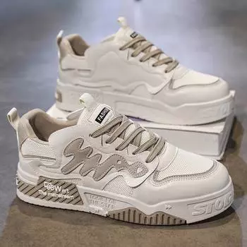 Мужская обувь из сетчатой ткани, дышащая, в студенческом стиле, увеличивающая высоту обуви, модная кожаная обувь с низким верхом и шнуровкой, повседневная обувь 39