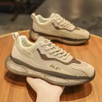 Мужская обувь из сетки, новая летняя универсальная повседневная обувь для папы на толстой подошве, дышащая мягкая подошва для бега и спортивная обувь 39