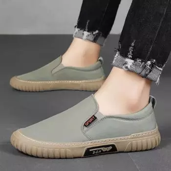 Мужская обувь из ткани зонтик с низким верхом, с одной педалью, для вождения, летняя, из дышащего шелка, повседневная, спортивная мужская обувь 39 чёрный