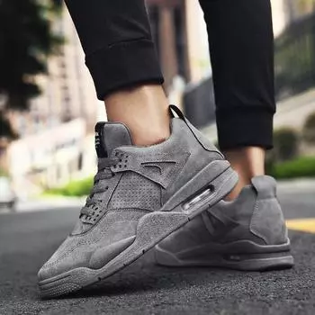 Мужская обувь из вулканизированной кожи, модные кроссовки 2020 года, новые мужские туфли, высокие кроссовки, мужская обувь, мужская обувь, удобная повседневная обувь 39 серый