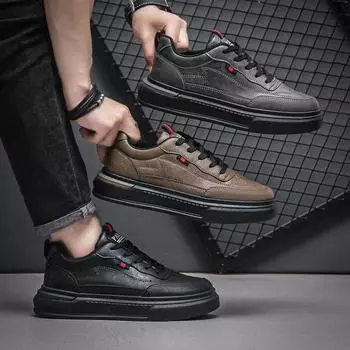 Мужская обувь, изготовленная на заказ, универсальна, удобна и модна, повседневная молодежная универсальная модная обувь, новые мужские туфли на мягкой подошве. 35