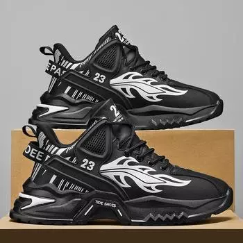 Мужская обувь Jinjiang осень и зима новые высокие спортивные туфли на платформе студенческие кожаные кроссовки для бега и баскетбола прямая трансляция большой si 39