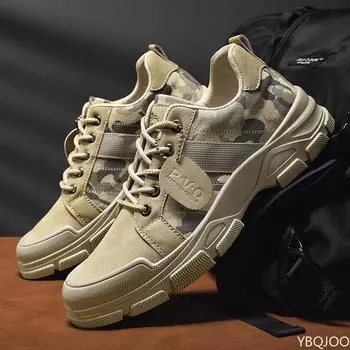 Мужская обувь камуфляжная осенняя новая обувь для пустыни высокие кроссовки нескользящая рабочая обувь для мужчин Buty Robocze Meskie 39 чёрный
