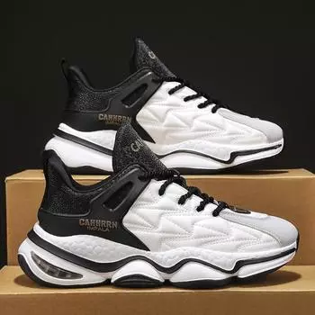 Мужская обувь Кроссовки Дышащие удобные кроссовки Мужские теннисные кроссовки Легкая повседневная спортивная обувь Мужская противоскользящая обувь на шнуровке 39 чёрный