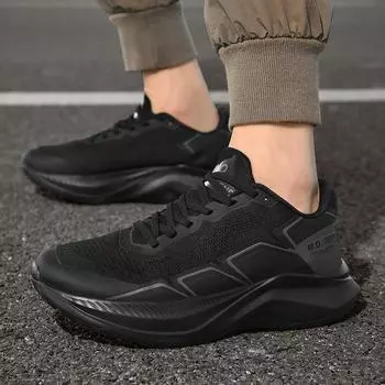 Мужская обувь кроссовки Fly-Watch, спортивная обувь, повседневные кроссовки на платформе, кроссовки для бега, весенние кроссовки с низким верхом, кроссовки для тренировок с ударопрочным покрытием 39 чёрный