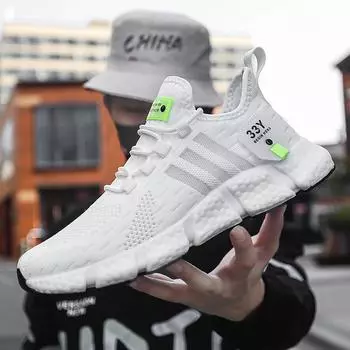 Мужская обувь Кроссовки Кроссовки Flying Weaving Дышащие кроссовки Легкая сетка Мужская повседневная обувь Мужская 36