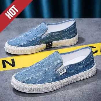 Мужская обувь Кроссовки Мужская мужская повседневная обувь Эспадрильи Тенис Роскошные парусиновые туфли для вождения Лодки Гоночная обувь Модные лоферы Мокасины на плоской подошве Обувь для мужчин 43 синий